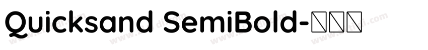 Quicksand SemiBold字体转换